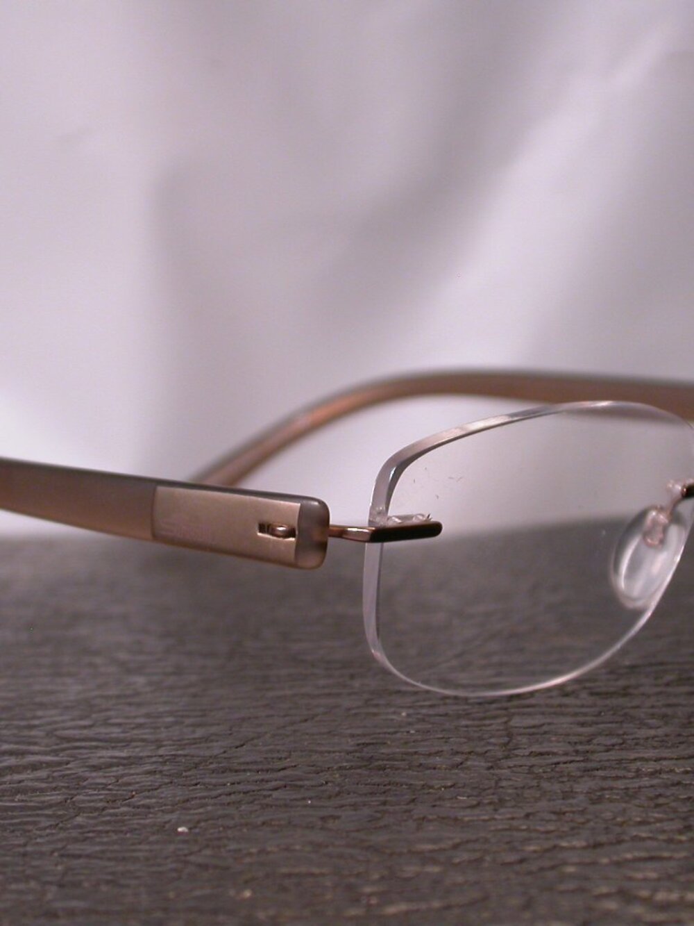 Silhouette Titan Frameless Beige Clear Eyeglasses Made in Austria